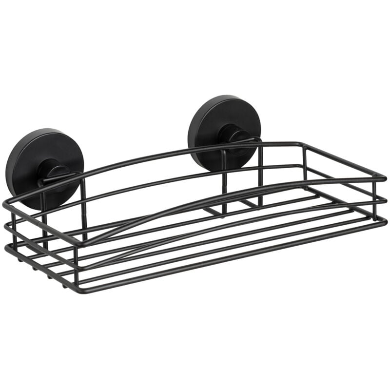 Etagère Wenko noire 26 x 6,5 cm sans percer salle de bain étagère murale salle de bain vacuum loc style industriel salle de bain accessoires salle de