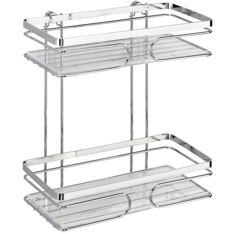 Wenko - 20410100 Premium Etagère 2 Niveaux Inox 24,5 x 13 x 30,5 cm