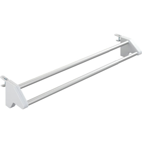 Wenko – Étendoir à linge extensible 57-104 cm – Séchoir pliable en aluminium pour radiateur – Longueur d'étendage 2,04 m – Haute capacité de charge
