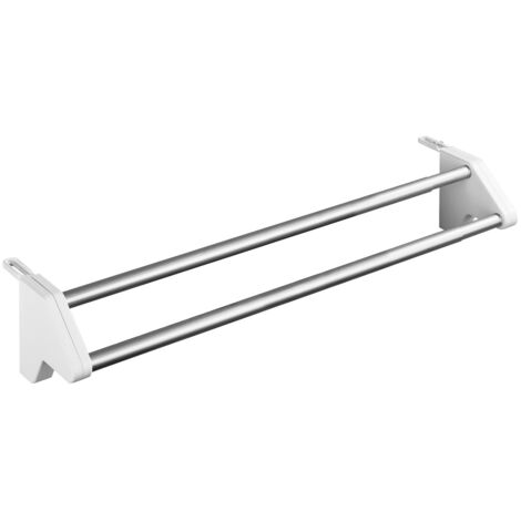 Wenko – Sèche-linge pour radiateur 1,10m – Aluminium inoxydable – Installation facile sur radiateurs, murs, portes – Design moderne argenté