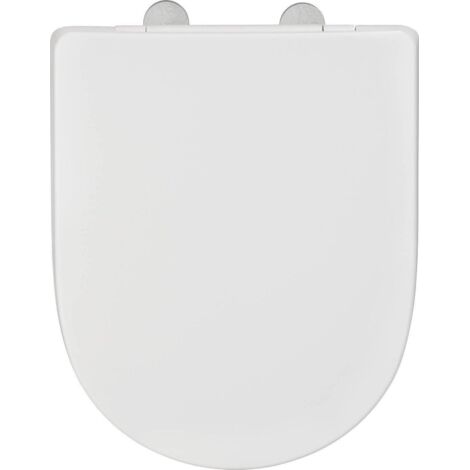 Wenko Exclusive asiento de inodoro negro y blanco antibacteriano