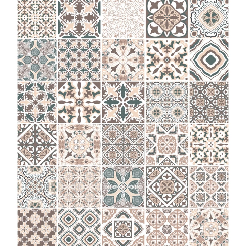 Crédence de cuisine 'Carreaux de ciment' Wenko Fond de hotte, Protège les murs des éclaboussures de cuisson, Résistant aux chocs, Hygiénique, Verre