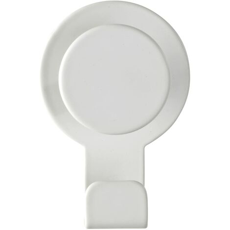 WENKO Gancio adesivo senza utilizzo del trapano, portasalviette, Acciaio inossidabile, 5 x 7.5 x 2.5 cm, Bianco