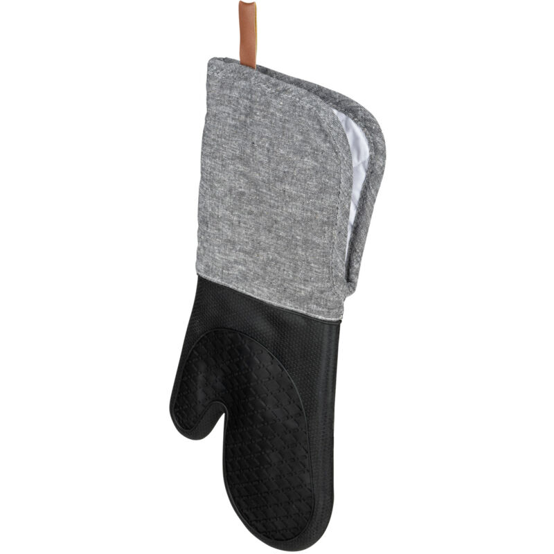 Wenko - Gants de cuisine pour grill Ada, kit de 2 avec surface des paumes en silicone, protection fiable grâce aux manches extra-longues, agréables à