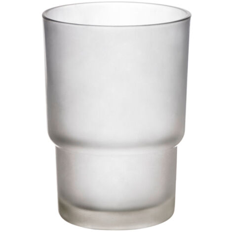 WENKO Gobelet salle de bain, porte brosse à dent de rechange pour les séries murales WENKO, Verre, Ø 7 x 9,5 cm, Mat