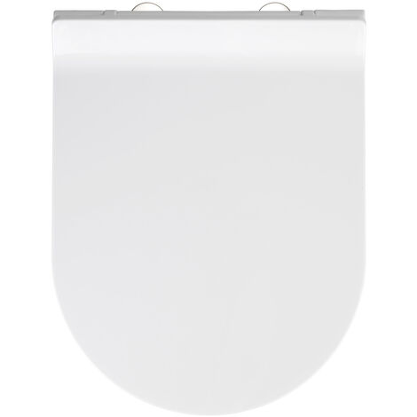 Wenko Habos Fix-Clip Toilettensitz de Toilette, Thermoplast, Weiß, 46x36x3 cm