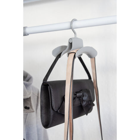 WENKO Handtaschenhalter Herkules 3er Set, 3er Set, Grau, Kunststoff (ABS) grau