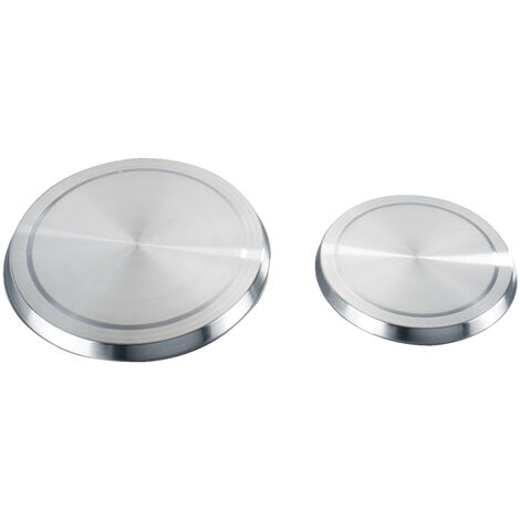 LGVSHOPPING WENKO Herd-Abdeckplatten Edelstahl 4er Set, rostfrei, Silber glänzend, Edelstahl rostfrei silber matt