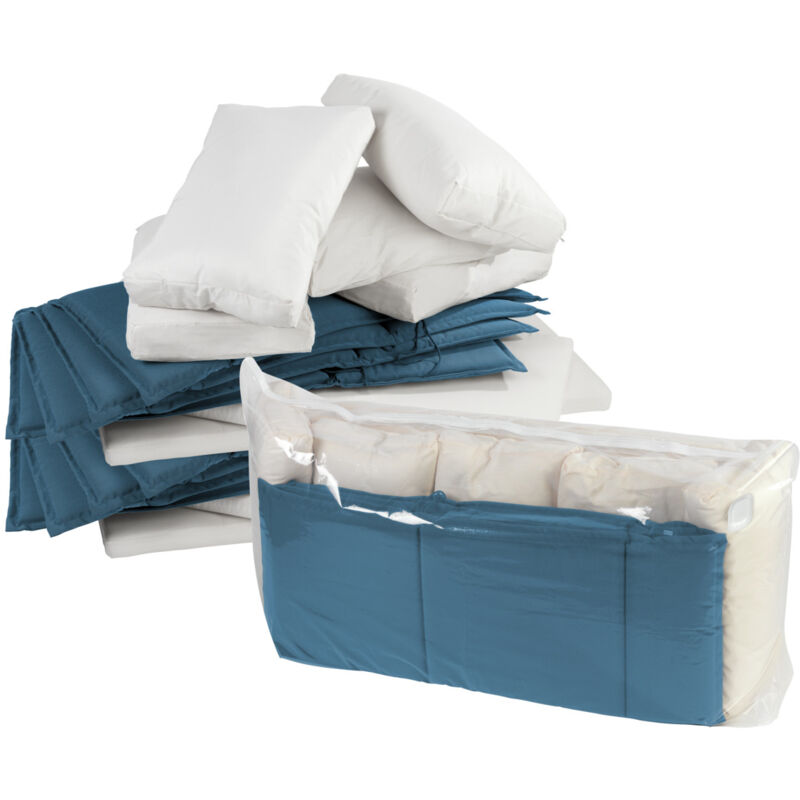 Housse de rangement sous vide Cube XXL WENKO, 75% d'économie de place, protège couettes, oreillers de l'humidité et des mites, 180x90x50 cm,