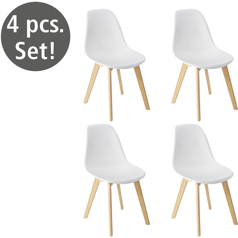 

Pack 4 sillas comedor SALA diseño escandinavo nordico patas madera cocina - Wenko