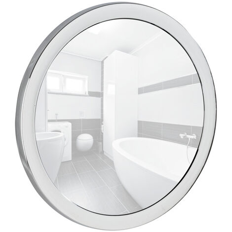 WENKO Kosmetik-Wandspiegel Pistoia Chrom, 5-fache Vergrößerung, Silber glänzend, Kunststoff chrom