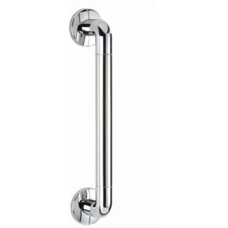 WENKO Maniglia di sicurezza da parete Secura 43 cm, barra di supporto per bagno e WC, viti e tasselli inclusi, capacità di carico 120 kg, alluminio, 43x7x8 cm, Lucido