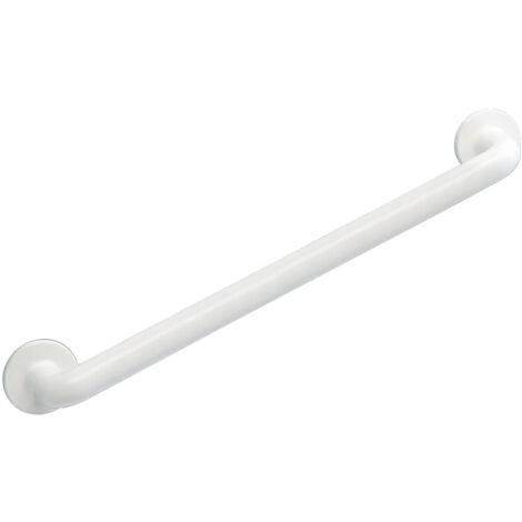 WENKO Maniglia di sicurezza da parete Secura 64 cm, barra di sostegno per bagno e WC, installazione senza foratura, alluminio, 64,5x7x8 cm, Bianco