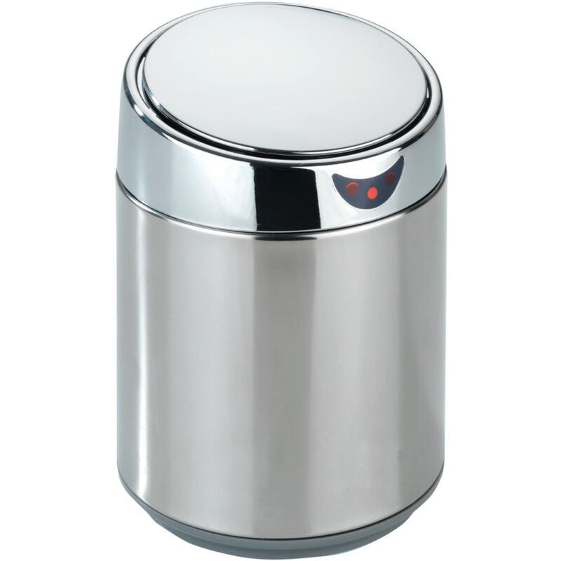 Poubelle maximex 0,8 litre automatique chromée pour cuisine design à capteur en inox avec intérieur amovible et berührungslos idéal pour salle de