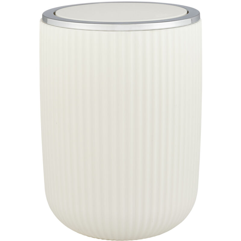 Wenko - Poubelle pour salle de bain agropoli, 20 cm, gris