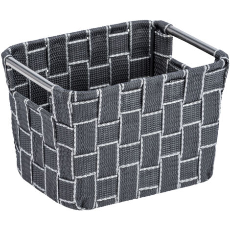 5 Paniers Rangement En Coton & Jute - Organisateur Salle De Bain, Chambre, Empilable, Naturel