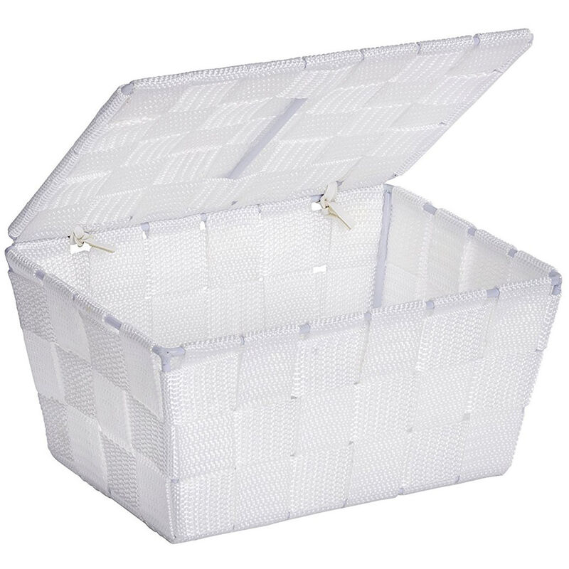 Chariot avec couvercle pour rangement ADRIA WHITE, WENKO