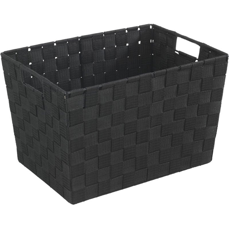 Panier salle de bain Adria, rangement salle de bain m, Polypropylène, 35x25.5x22 cm, noir - Wenko