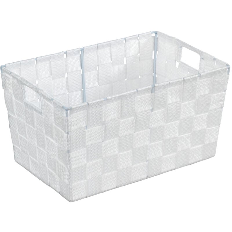 Panier de rangement Wenko Adria s blanc 30x15x20cm salle de bain panier de rangement plastique organisateur salle de bain corbeille blanche