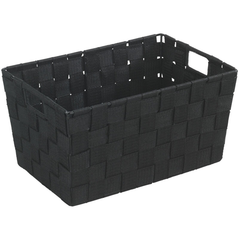 Panier Wenko Adria s noir 30 cm salle de bain enfants panier de rangement plastique panier de rangement tressé organisateur de salle de bain boîte de