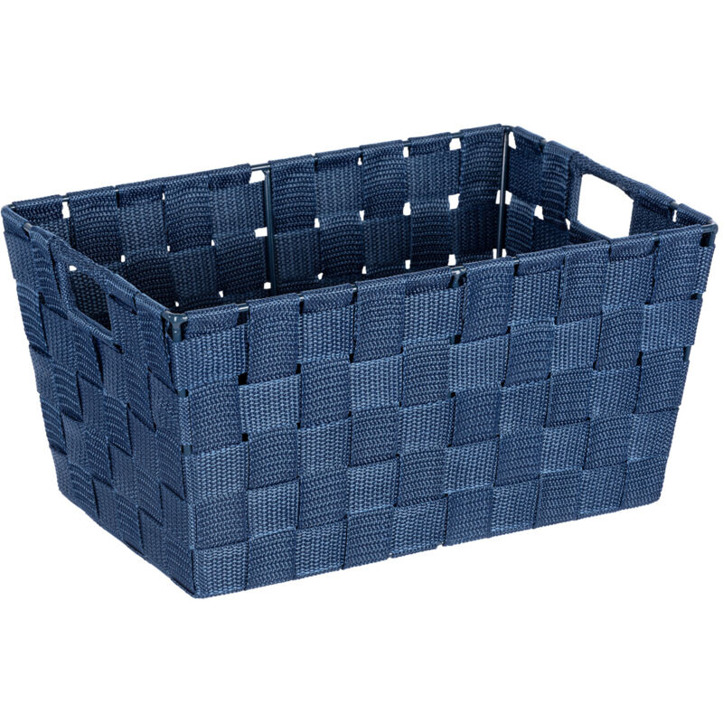 Panier salle de bain Adria, rangement salle de bain s, Polypropylène, 30x20x15 cm, bleu foncé - Wenko