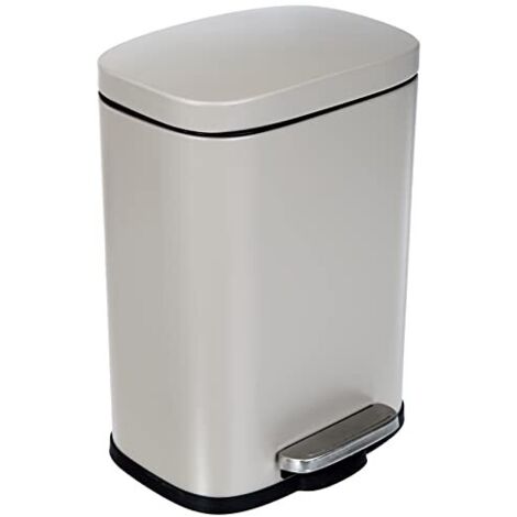 WENKO Pattumiera A Pedale Leman, Pattumiera Piccola Per Bagno, Capacità 3L, Acciaio, 17x25x22.5 Cm, Blu Grigio Opaco - Foto 11