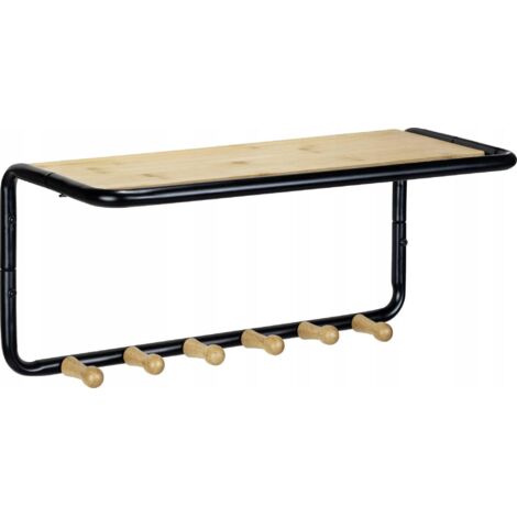 Wenko Perchero mural moderno negro 58 cm