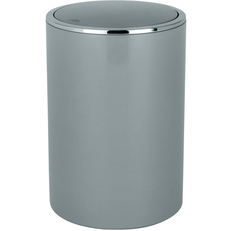 Poubelle Wenko Inca 5L gris basculant salle de bain accessoires salle de bain poubelle plastique poubelle salle de bain design poubelle 5 litres