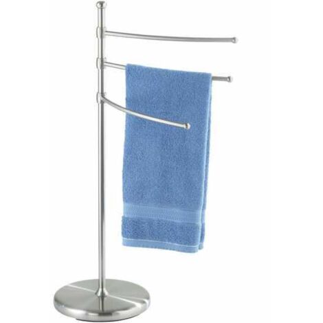 WENKO Piantana portasalviette Adiamo - 3 bracci regolabili in altezza, Acciaio, 28.5 x 90 x 53 cm, Opaco