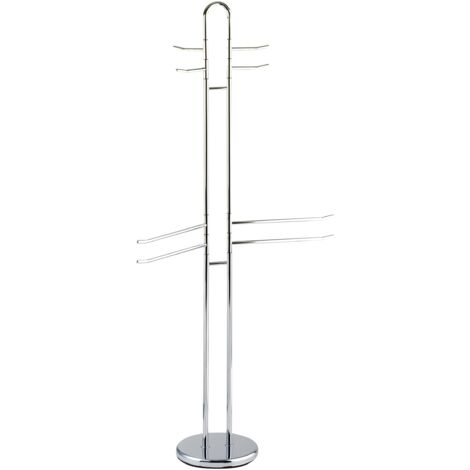WENKO Piantana portasalviette Palermo - 8 bracci, Acciaio, 55.5 x 168 x 28.5 cm, Cromo