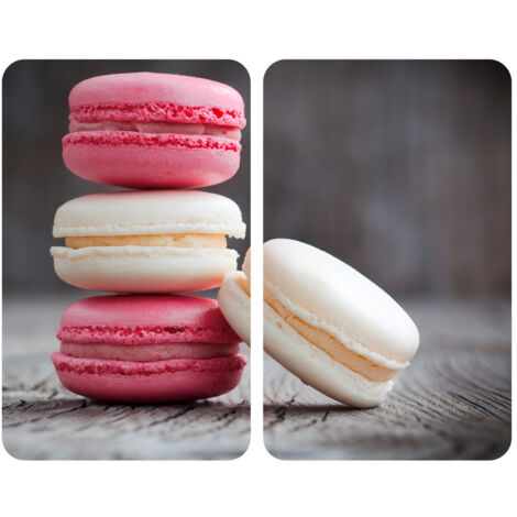 WENKO Placas cobertoras de vidrio universales Macarons 2 unidades cocinas