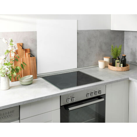Wenko – Plaque de protection en verre trempé 60 x 70 cm – Résistante aux chocs et éraflures – Facile à nettoyer – Pour cuisine moderne