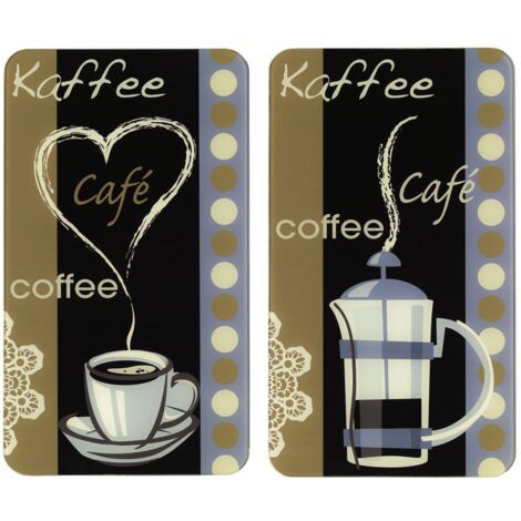 Wenko – Plaques de protection en verre trempé 2 pièces – Dimensions L. 30 x l. 52 cm – Résistantes aux chocs et rayures – Avec pieds antidérapants réglables