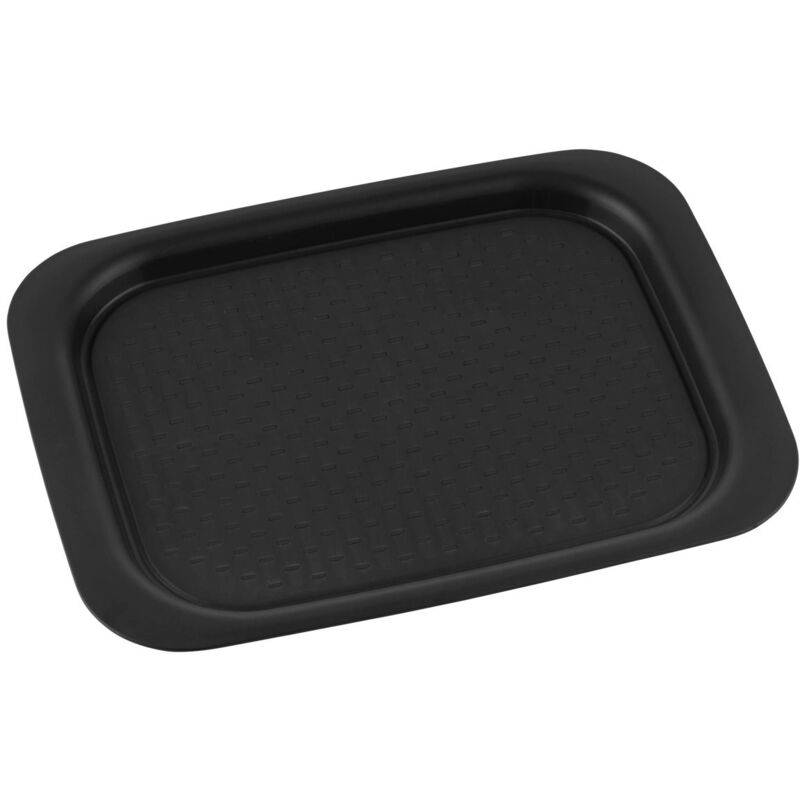 Wenko - Plateau antidérapant xl noir, plateau de service en plastique avec surface antidérapante & dessous structurée avec poignées pratiques pour