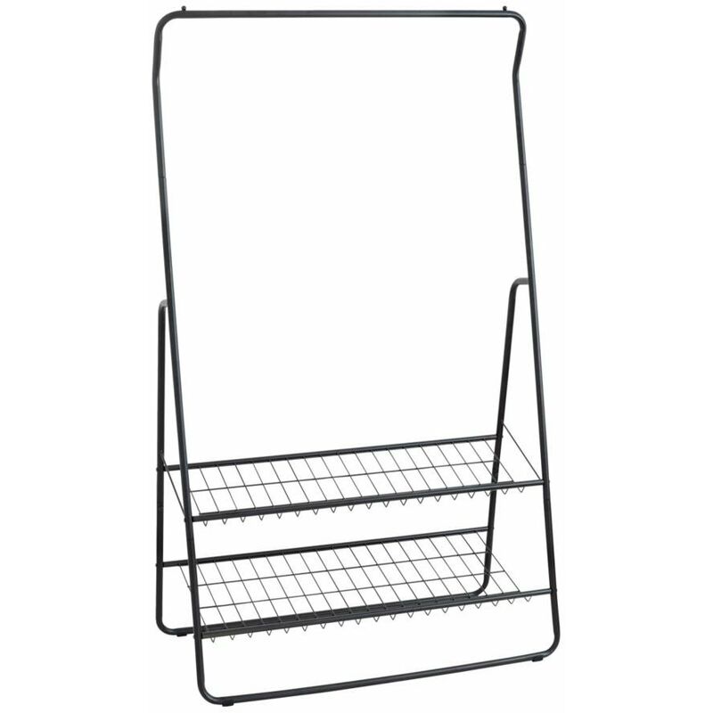 Cintre de vêtements avec étagères SHIVA, couleur noir, Wenko