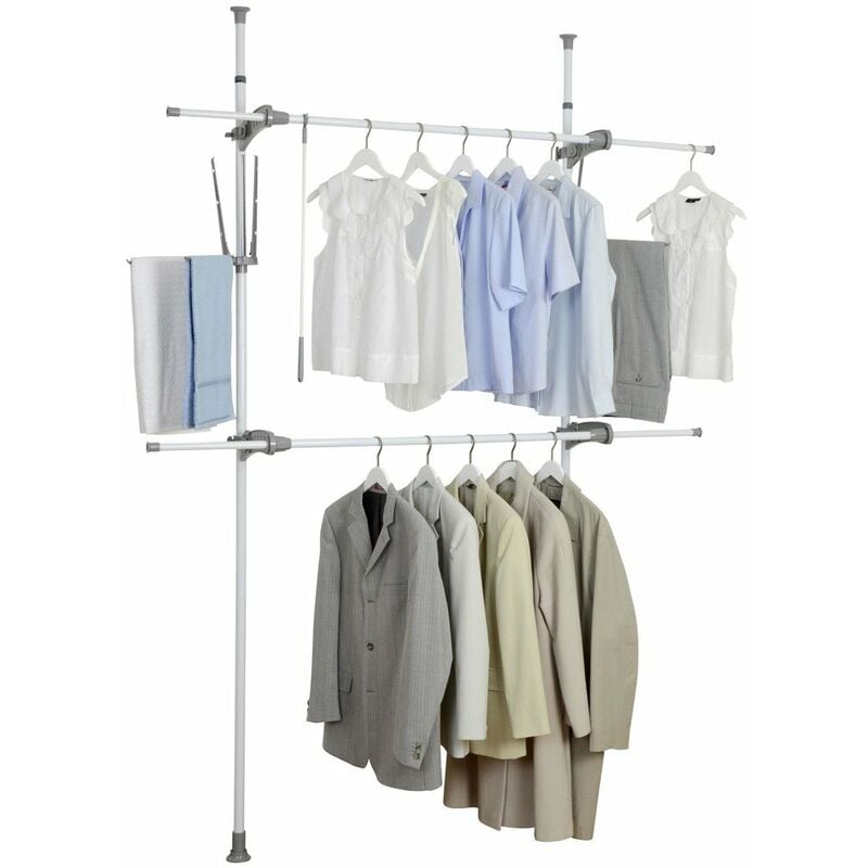 Cintre télescopique herkulex flex, cadre pratique avec dimensions réglables - 165-300 x 116-190 x 36 cm Wenko