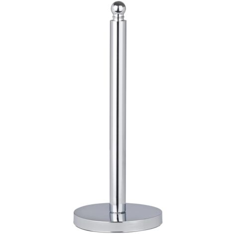 WENKO Portarotolo riserva Viterbo - per 3 rotoli, Acciaio inossidabile, 14 x 35 x 14 cm, Lucido