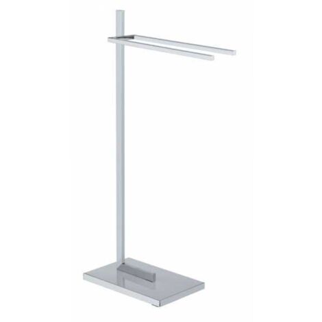 WENKO Portasciugamani da bagno a terra, Quadro, con 2 barre portasciugamani, in acciaio inossidabile, 41x85,5x20 cm, lucido