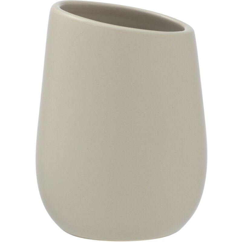 Porte brosse à dents Badi, gobelet en céramique à surface mate, gobelet salle de bain pour le rangement de brosses à dents et du dentifrice,