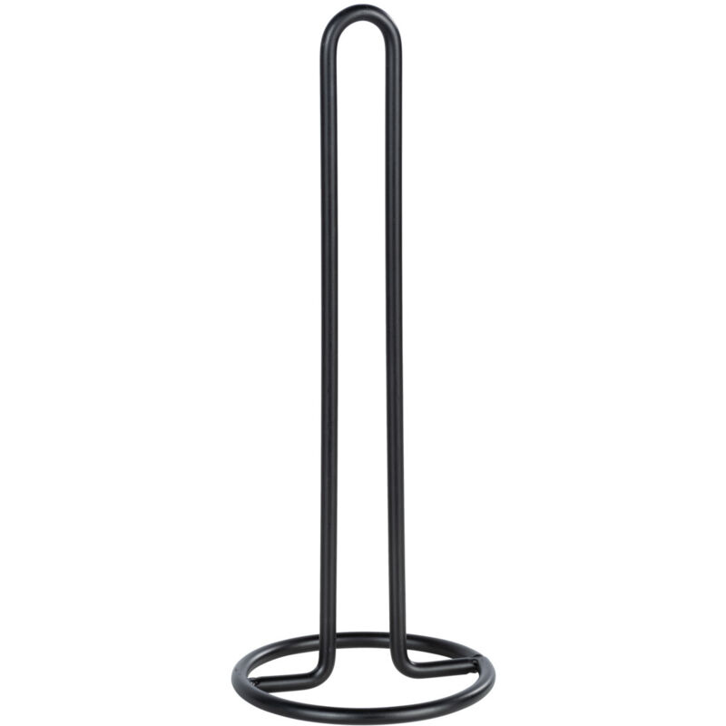 Porte essuie tout, Porte Sopalin vertical, àposer sur la table ou plan de travail, métal, ø 12,5x32,5 cm, noir - Wenko