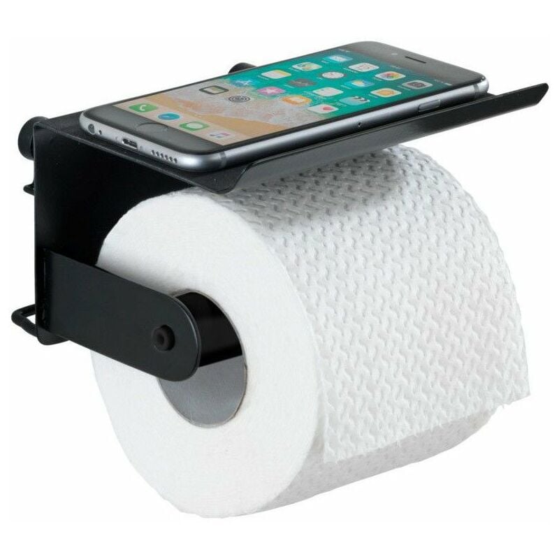 Wenko - Classic Plus Porte-papier pour étagère, Noir