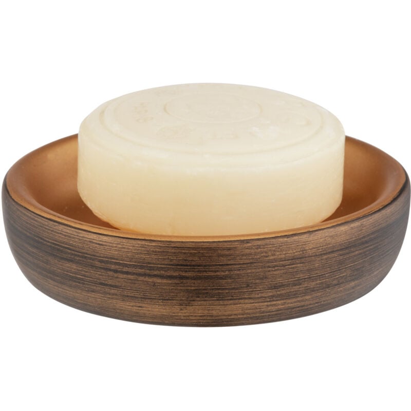 Porte-savon Palena, support à savon rond pour ranger les savons solides ou les shampooings, en polyrésine de haute qualité et au design élégant, (l/p