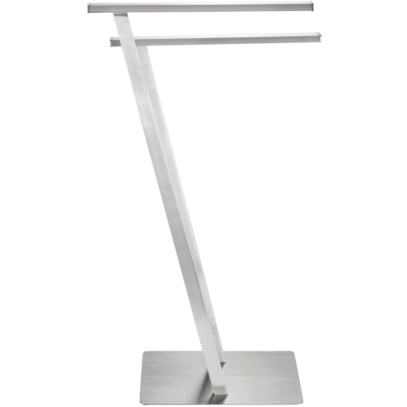 Wenko - Porte serviette Lirio, Porte serviettes salle de bain sur pied , Acier verni, 20x76,5x40 cm, mat