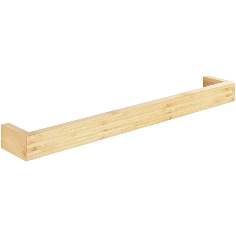 Wenko - Porte Serviettes Mural 60cm Bambusa Fixation incluses, Qualité haut de gamme, Accessoire Salle de bain, Bambou certifié fsc®, 60x9x5 cm, Bois