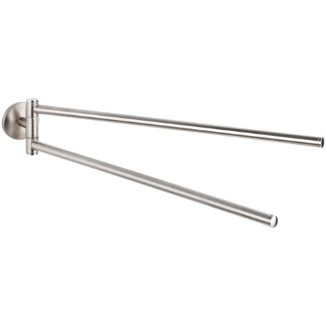 Porte-serviettes Mural Alise GZ8000-LS – Double Barre, Acier Inoxydable SUS304, Finition Nickel Brossé, Design Carré