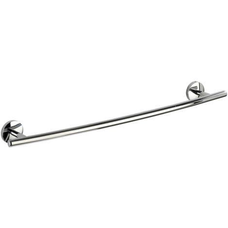 Wenko – Porte-serviettes mural 58 cm – Métal chromé massif – Fixation sans perçage – Garantie 10 ans – Pour salle de bain élégante