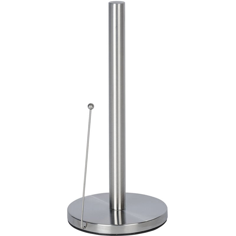 Wenko - Porte Sopalin Clayton, Porte Essuie Tout vertical avec barre de maintien, acier inox, ø 15x33 cm, argent mat