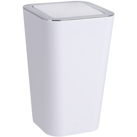 Poubelle de salle de bain ou WC à pédale blanc brillant 3L - Step - Bath  Bazaar