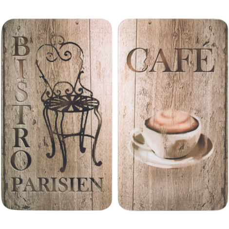Wenko – Protection plaque de cuisson en verre trempé – Lot de 2 – Dimensions 30x52cm – Résistant aux chocs – Antidérapants inclus