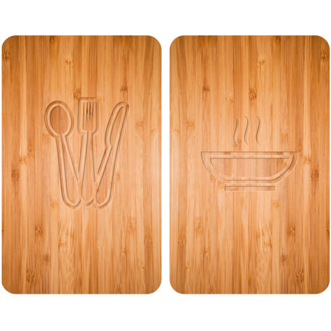 Wenko – Plaques de protection en verre trempé 30 x 52 cm – Résistantes aux chocs et éraflures – Compatibles avec cuisinières à induction et gaz